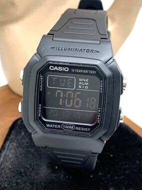 Casio Men's Watch W800H-1BV Illuminator Quartz Digital Black Resin 3240